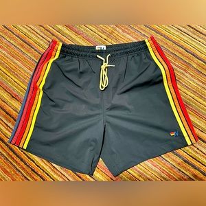 Aviator Nation-MEN'S 5 STRIPE FLEX SHORTS - NAVY Size 33